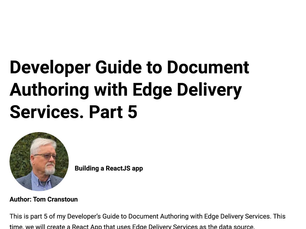 Developer Guide to Document Authoring with Edge Delivery Services - Part 5