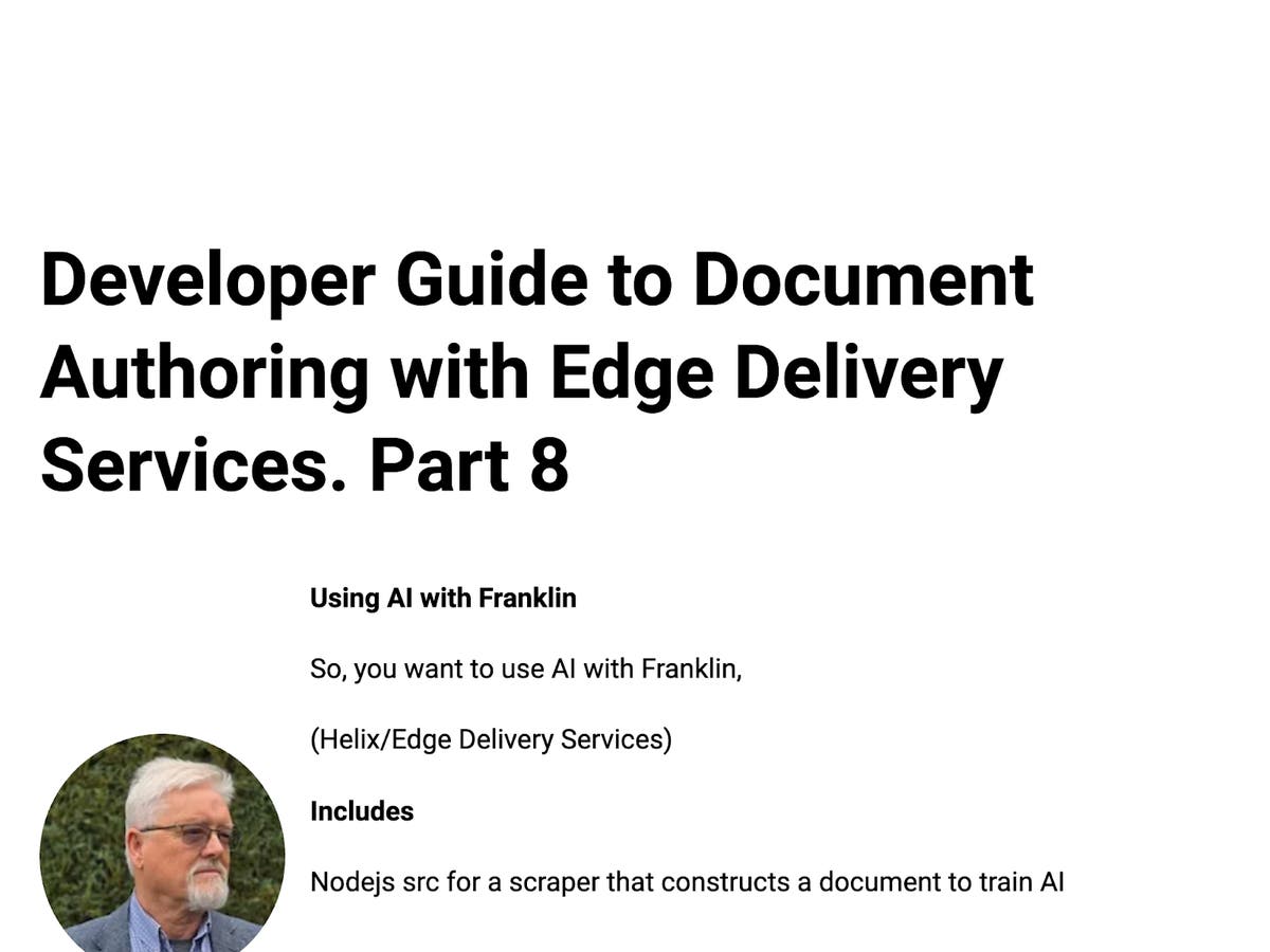 Developer Guide to Document Authoring with Edge Delivery Services - Part 8 (allabout.network)